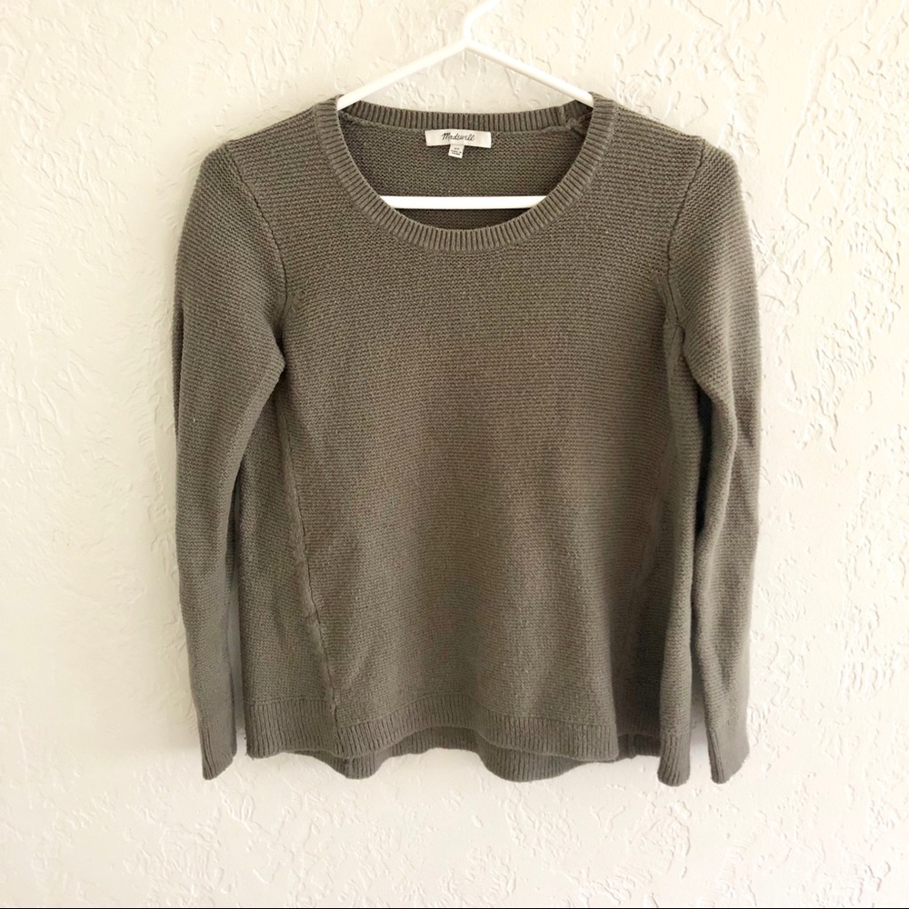 Madewell Crew Neck Sweater Olive Green XS